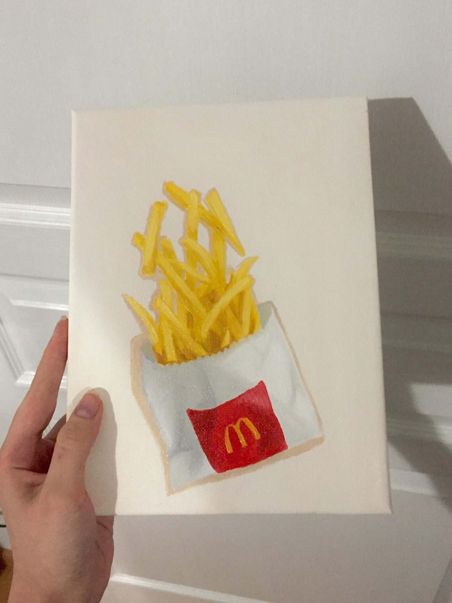 Tableau peinture à l'huile de frites McDonalds
